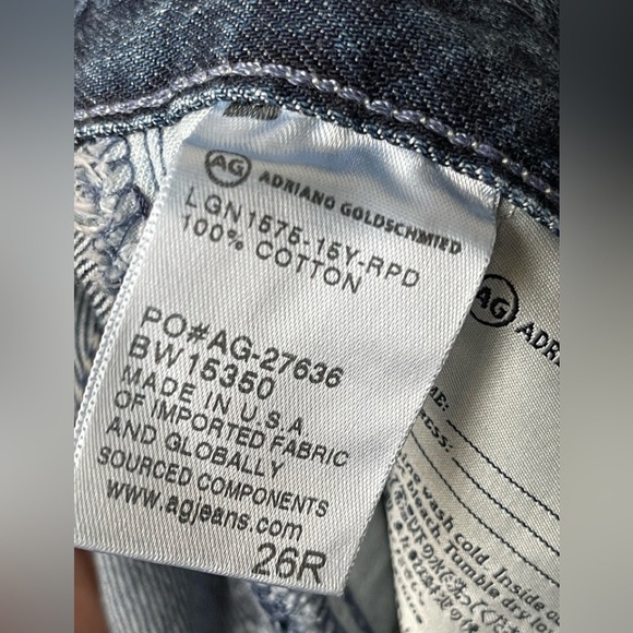 Ag ADRIANO GOLDSCHMIED Ex-Boyfriend Slouchy Slim 15 Years Ripped Jeans, Size 26 - Picture 10 of 13